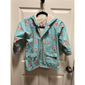 Powell Craft |‎ Raincoat Blue Floral Sz 6-7
